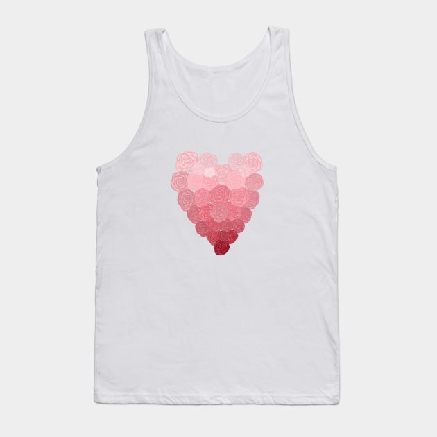 Rose Heart Tank Top by Geometrico22